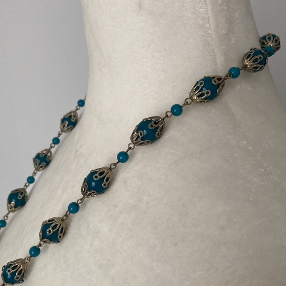 From vintage shop - green and gold necklace - Picture 7 of 7